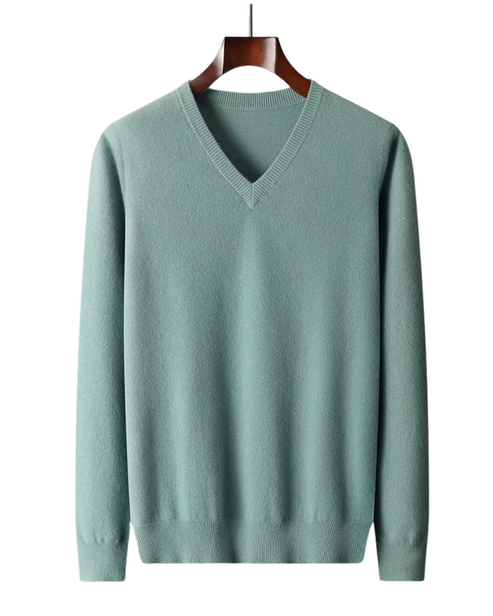 Men's Wool Sweater, V-Neckline