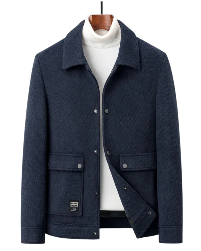 Men's Coat, Navy and Khaki