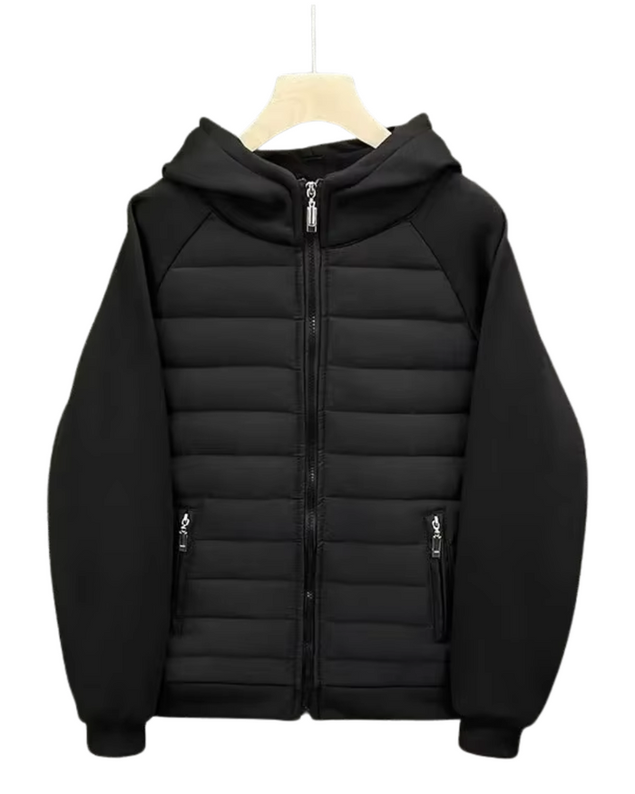 Men's Cotton Jacket, Lining, Black and White
