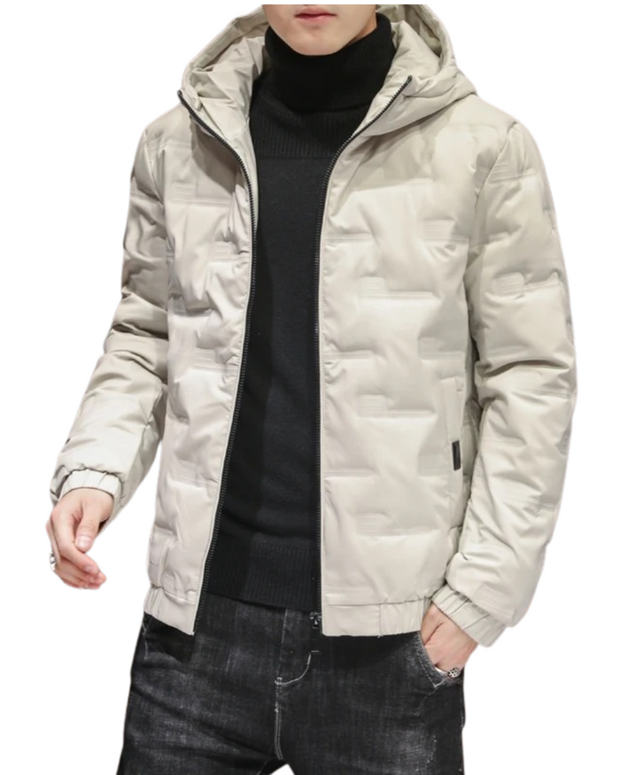 Down Men's Jacket, Black and Gray