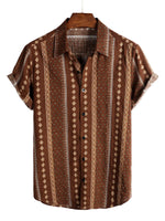 Men's Hawaiian-Style Cotton Short-Sleeve Shirt