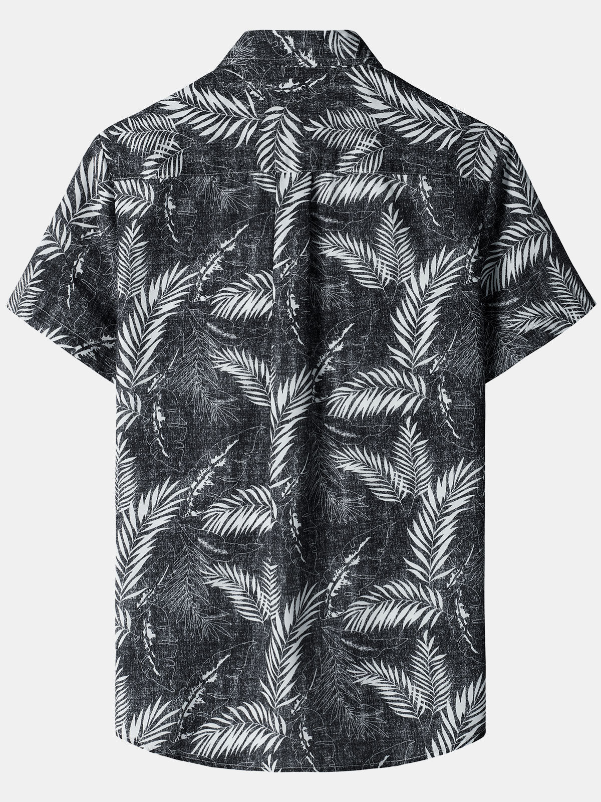 Hawaiian Casual Short-Sleeve Pockets Shirts, Tropical Print