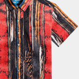 Vintage Abstract Pattern Textured Beach Style Shirt
