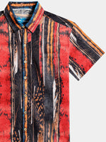 Vintage Abstract Pattern Textured Beach Style Shirt