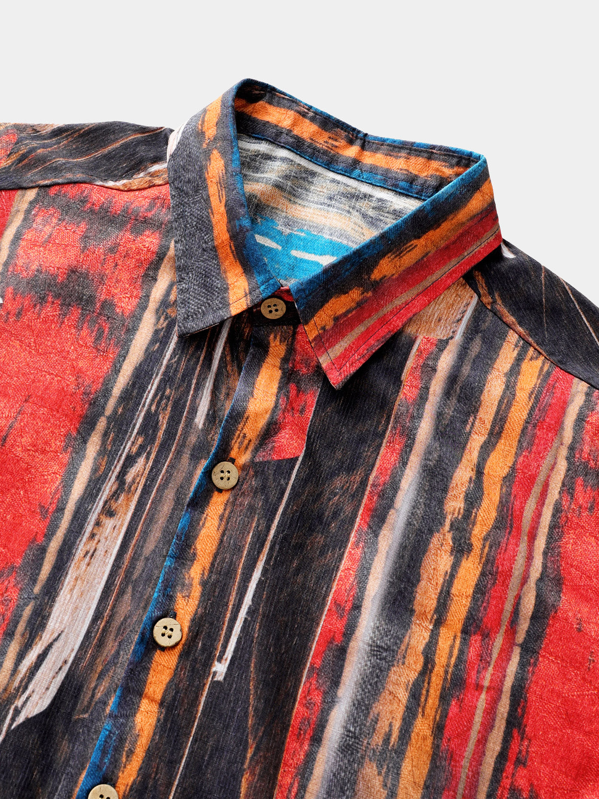 Vintage Abstract Pattern Textured Beach Style Shirt