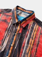 Vintage Abstract Pattern Textured Beach Style Shirt