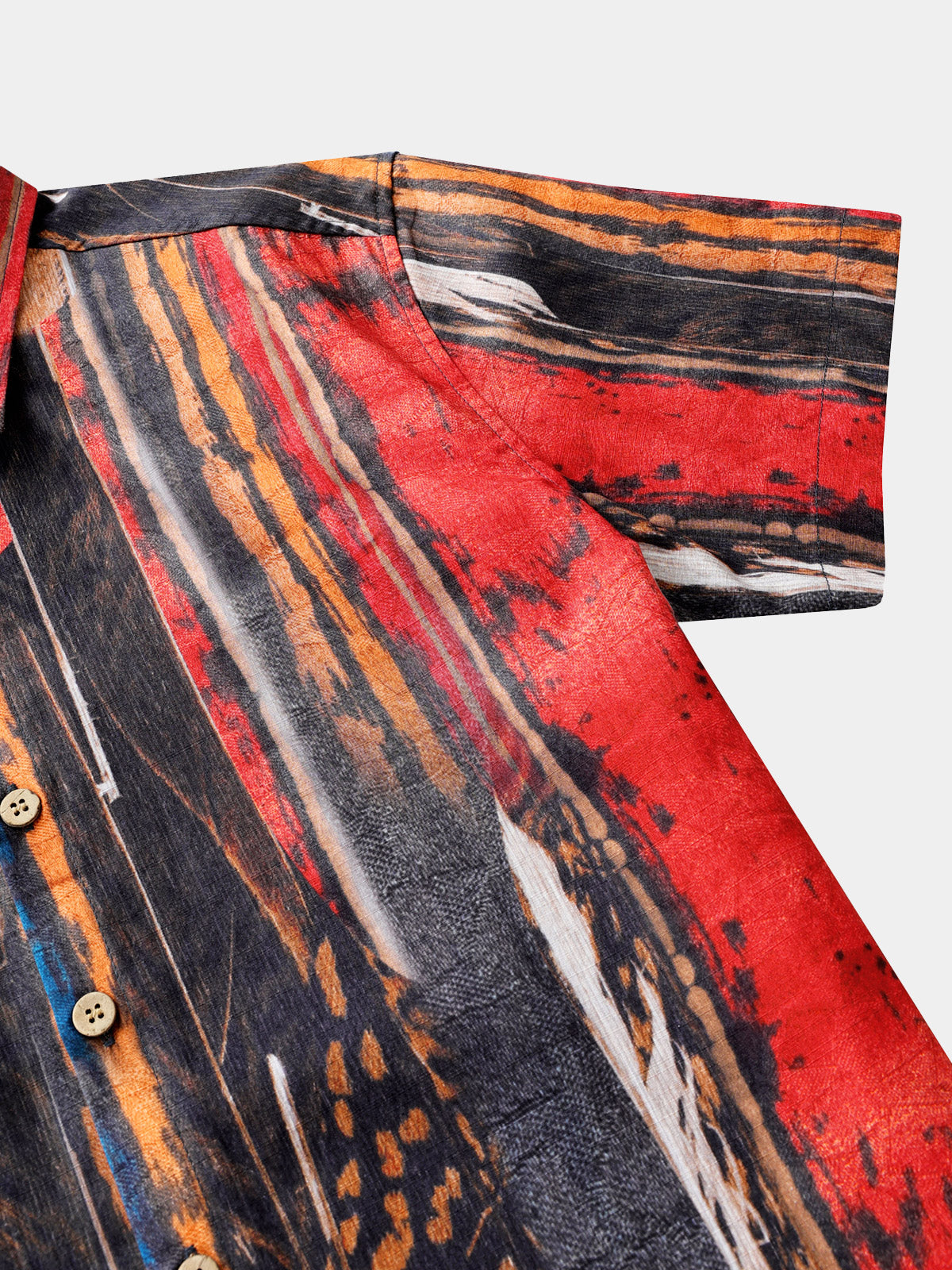 Vintage Abstract Pattern Textured Beach Style Shirt