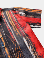 Vintage Abstract Pattern Textured Beach Style Shirt