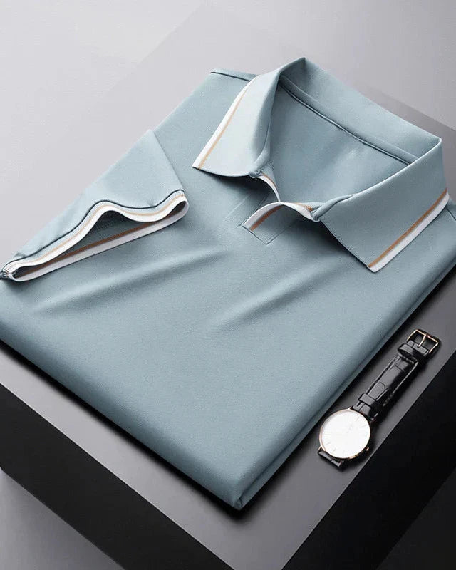 Men's Polo Shirt in Blue-Gray
