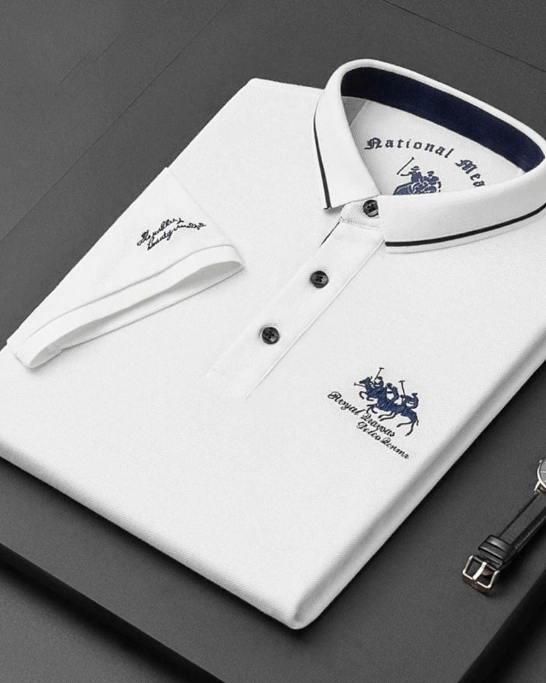 Ernesto Men's Polo Shirt in White