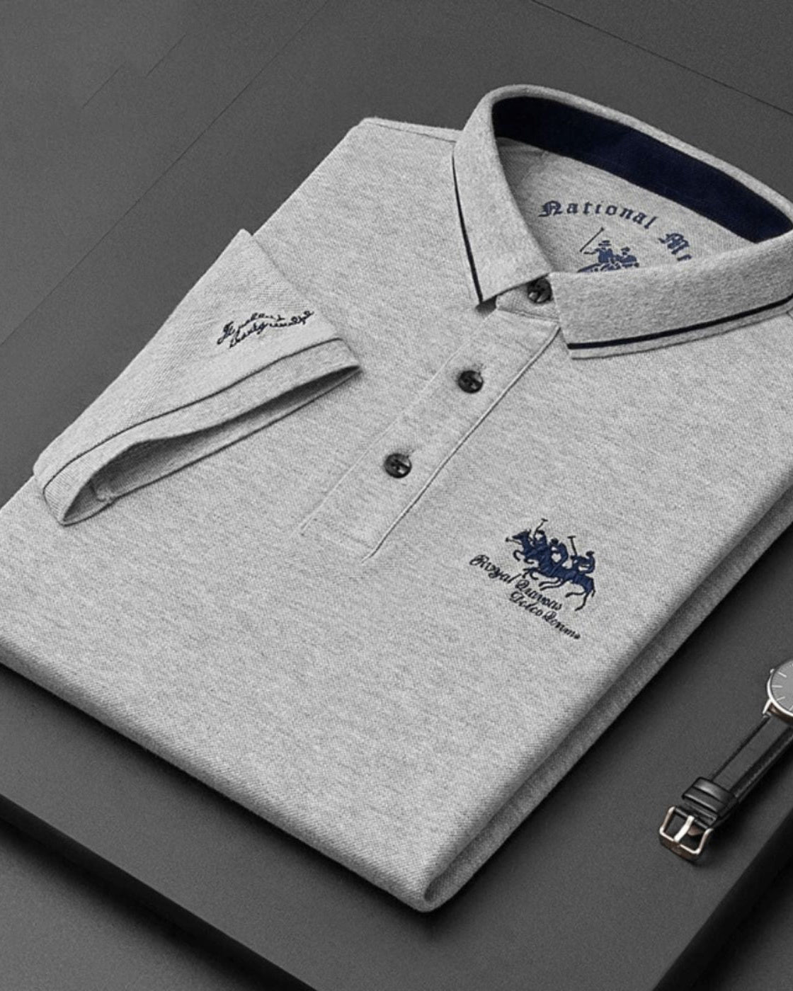 Ernesto Men's Polo Shirt in Gray