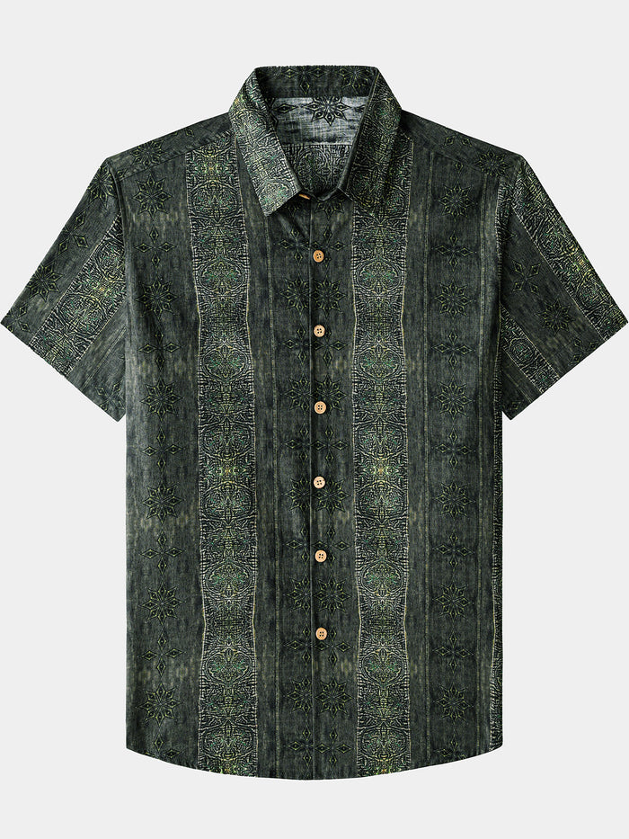 Vintage Bohemian Pattern Lightweight Summer Vacation Shirt