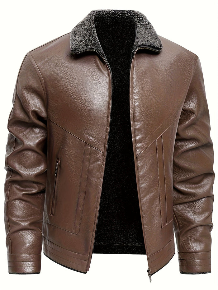Men's Leather Jacket, With