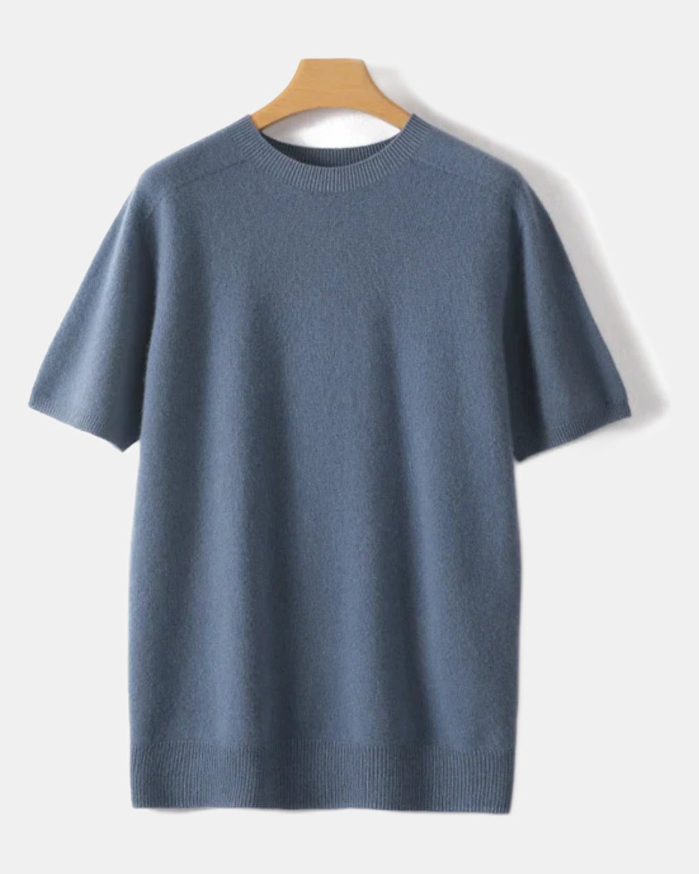 Aman Men's Merino Wool Shirt, Uld in Blue