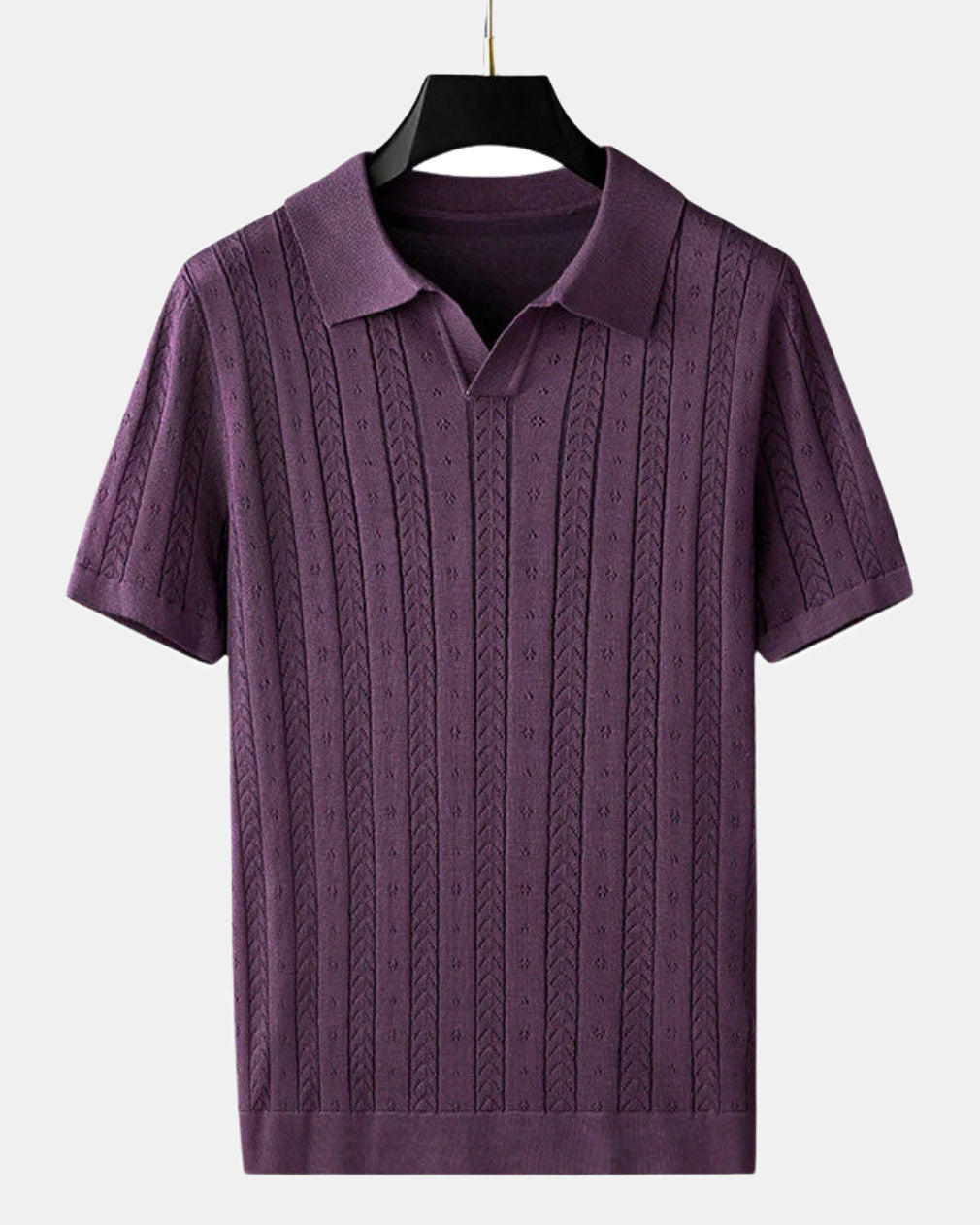 Bali Men's Cotton Polo Shirt in Purple