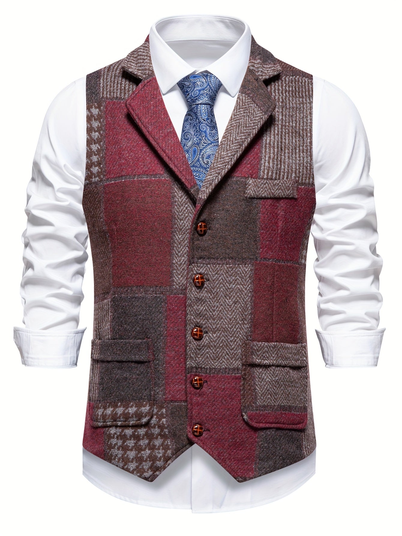 Elegant Patchwork Waistcoat