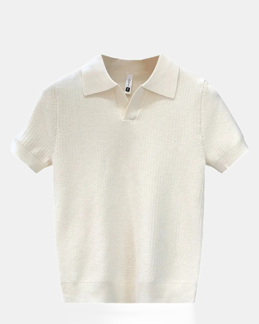 Men's Knit Polo Shirt in White