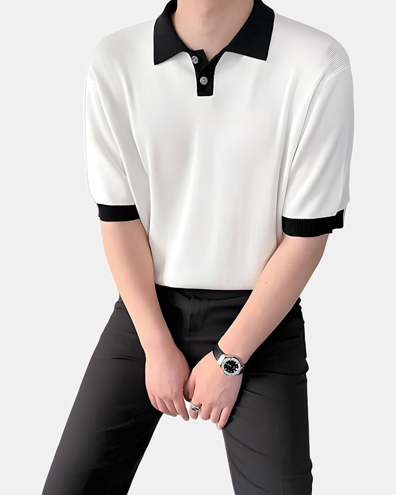 Filip Men's Polo Shirt, Wide-Sleeve