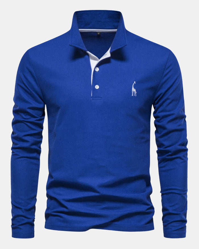 Men's Cotton Polo Shirt, Long Sleeve