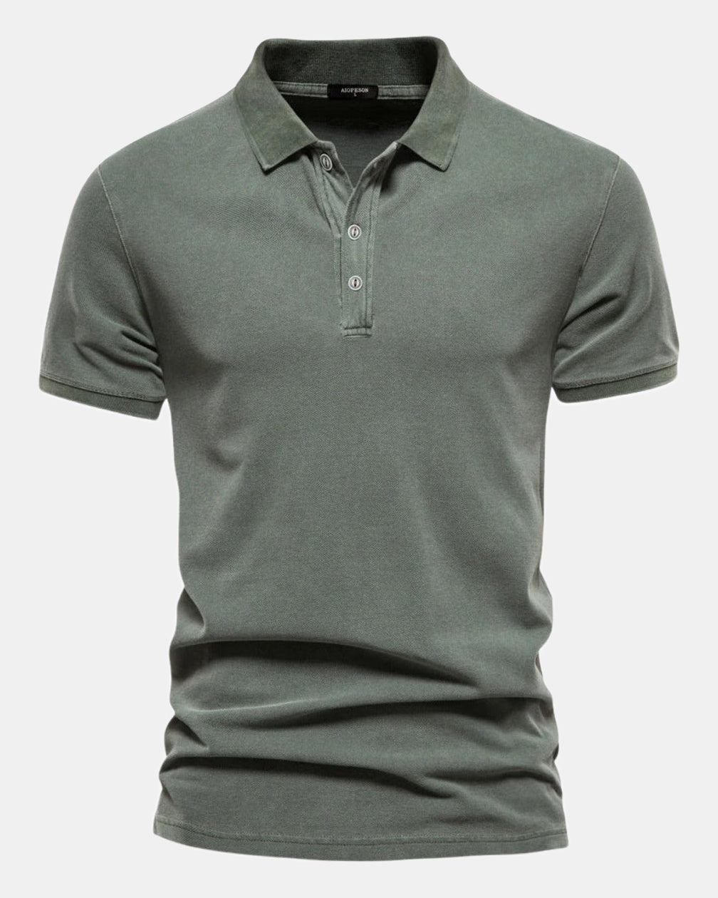 Men's Polo Shirt, Green and Dark Blue in Green