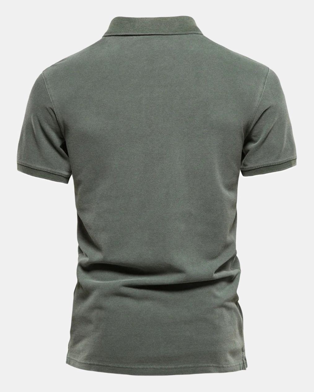 Men's Polo Shirt, Green and Dark Blue