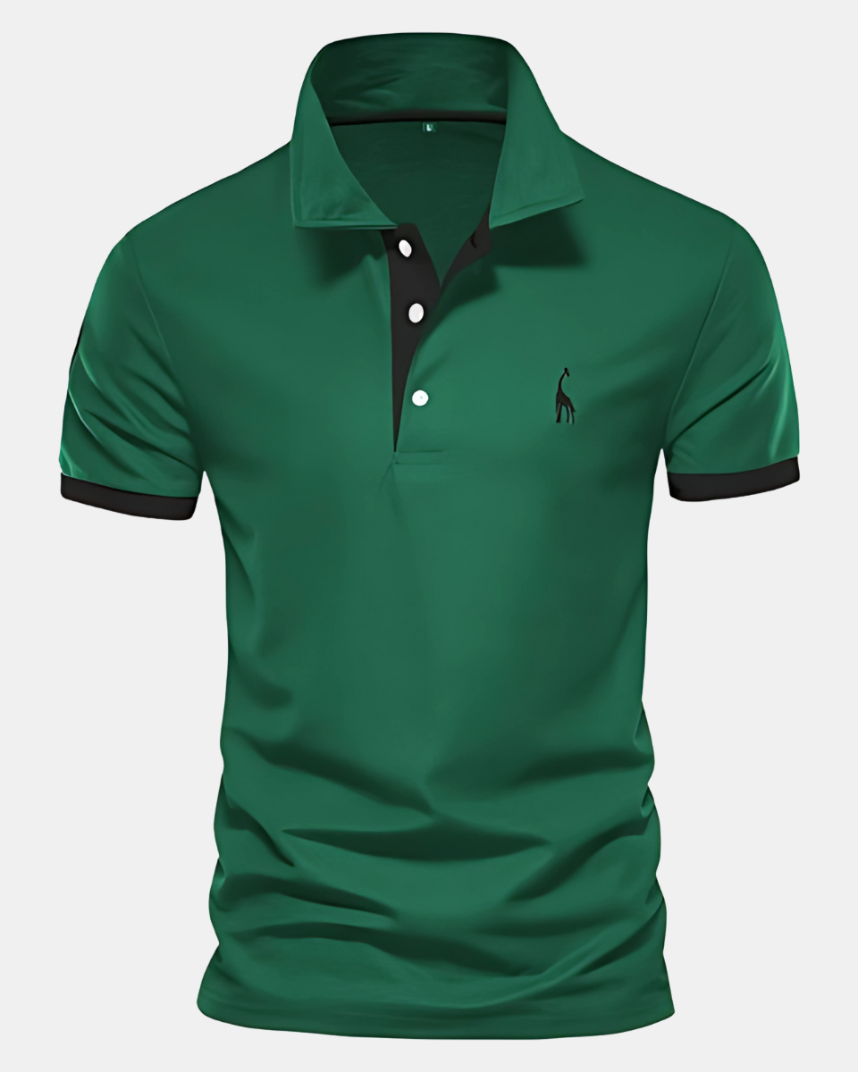 Men's Cotton Polo Shirt in Green