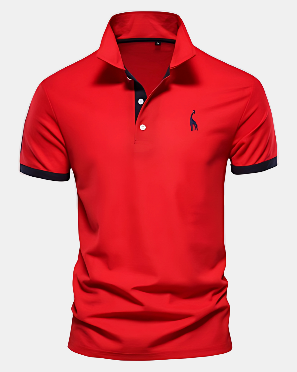 Men's Cotton Polo Shirt in Red