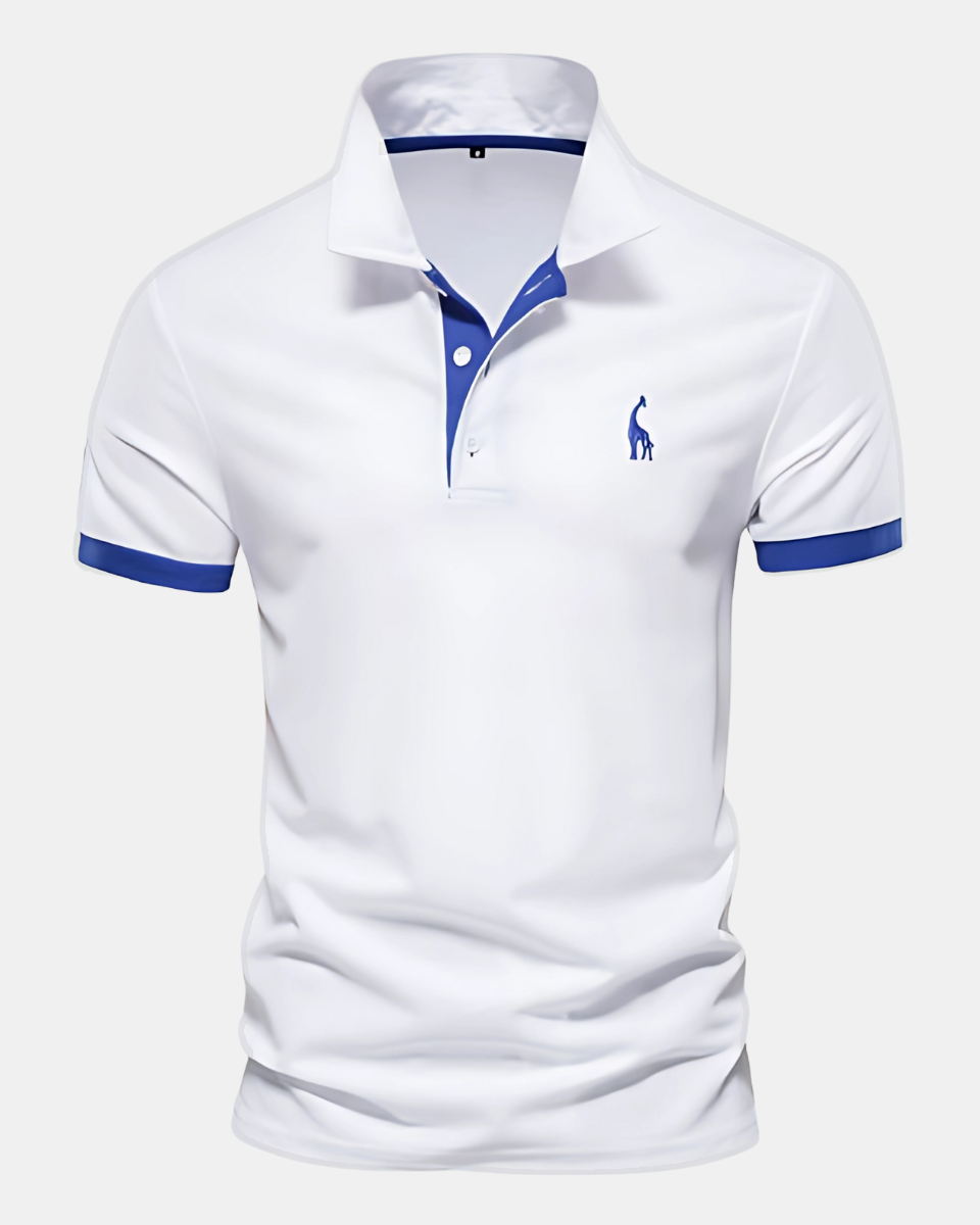 Men's Cotton Polo Shirt in White