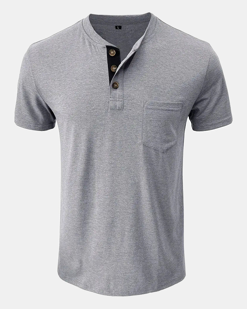Men's Cotton T-Shirt in Light Gray