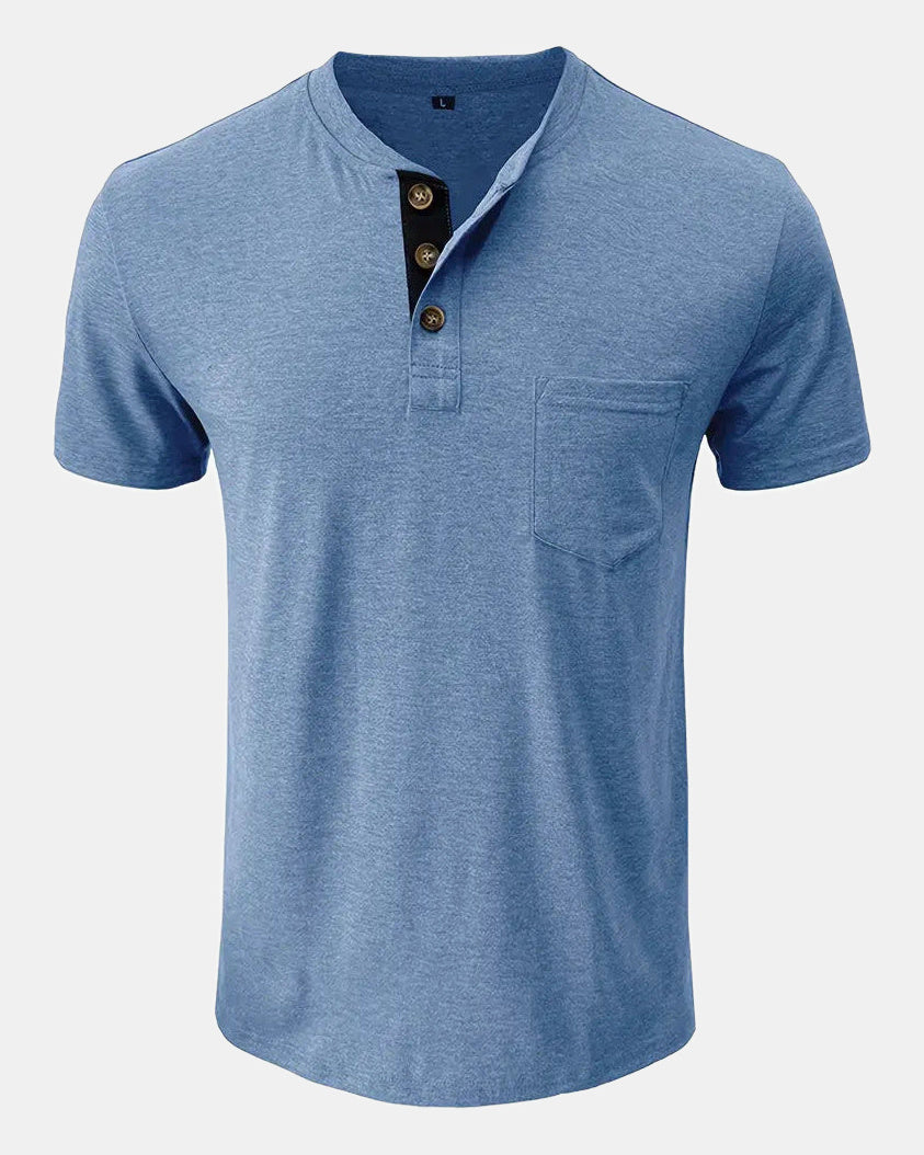 Men's Cotton T-Shirt in Light Blue