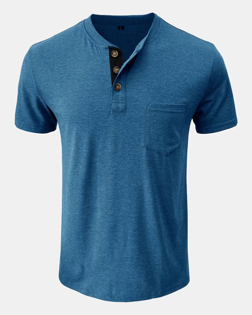 Men's Cotton T-Shirt in Blue