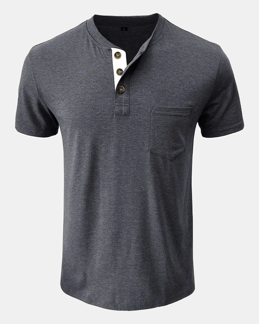 Men's Cotton T-Shirt in Dark Gray