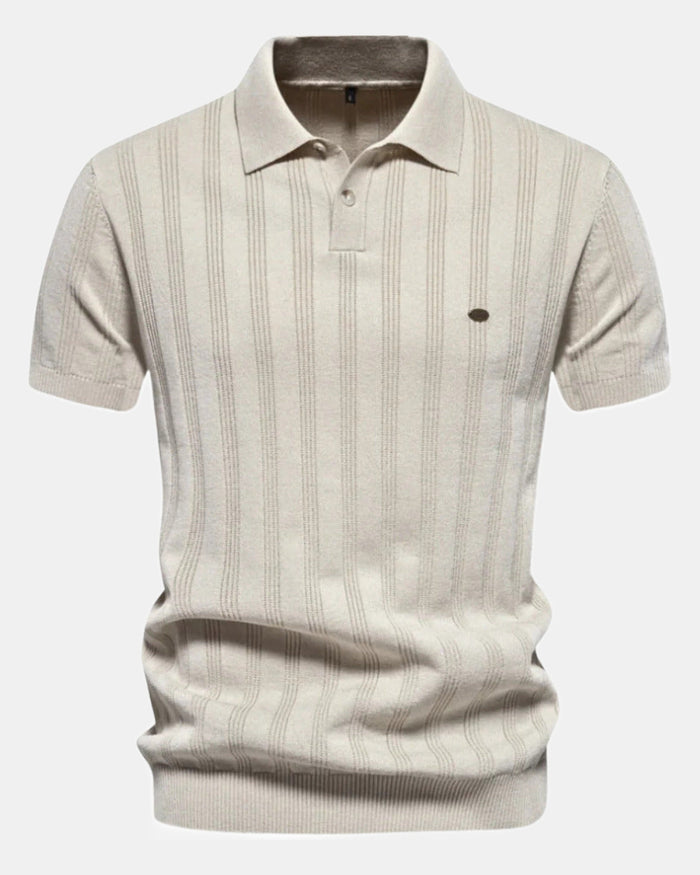 Men's Polo Shirt, Beige and Blue