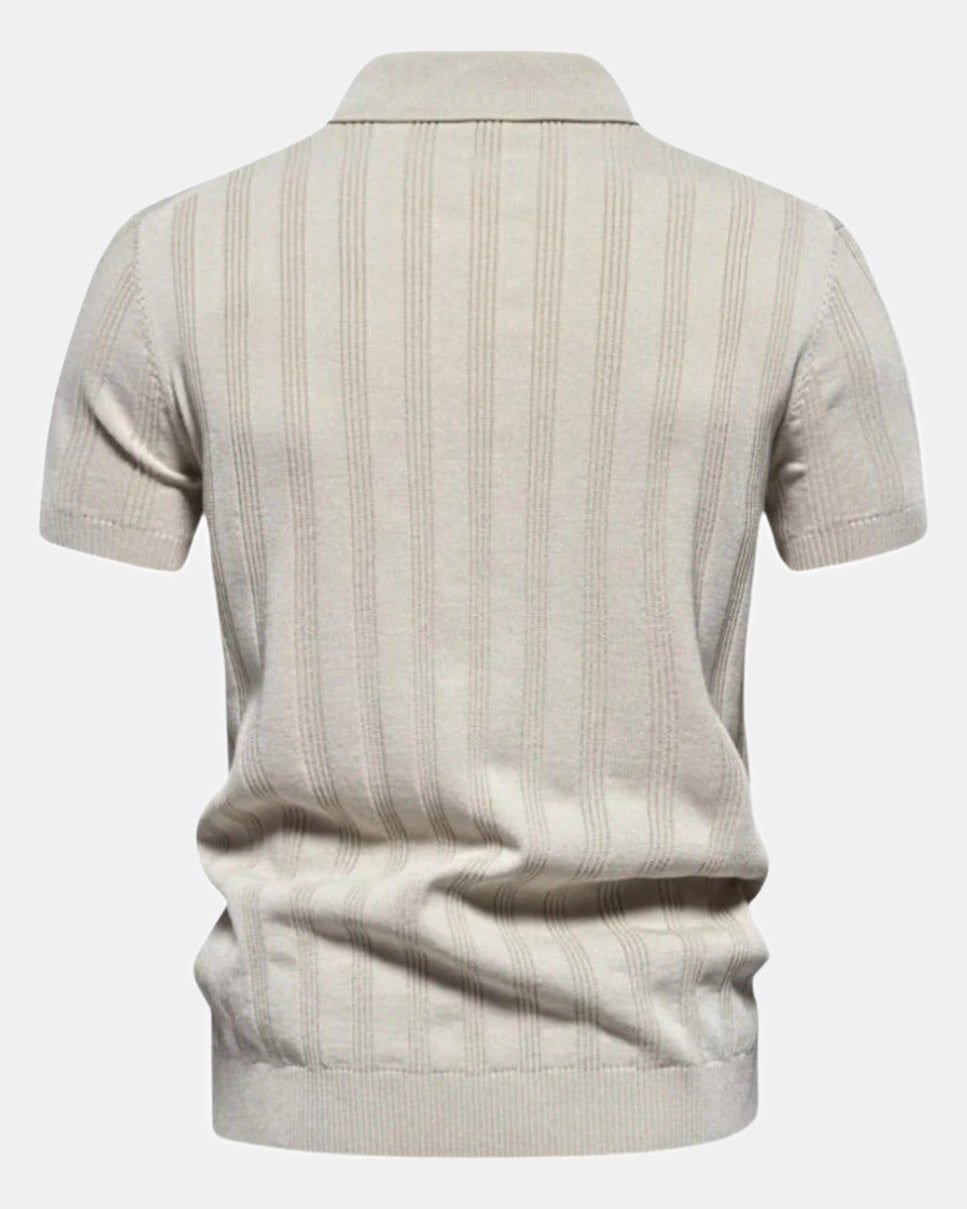 Men's Polo Shirt, Beige and Blue