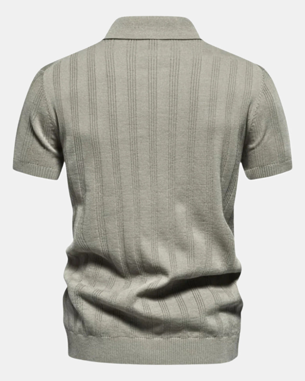Men's Polo Shirt, Beige and Blue