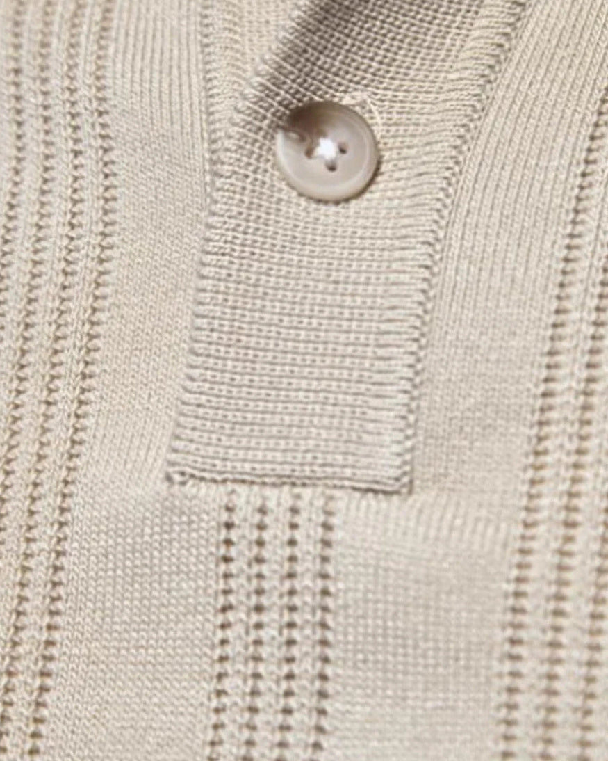 Men's Polo Shirt, Beige and Blue