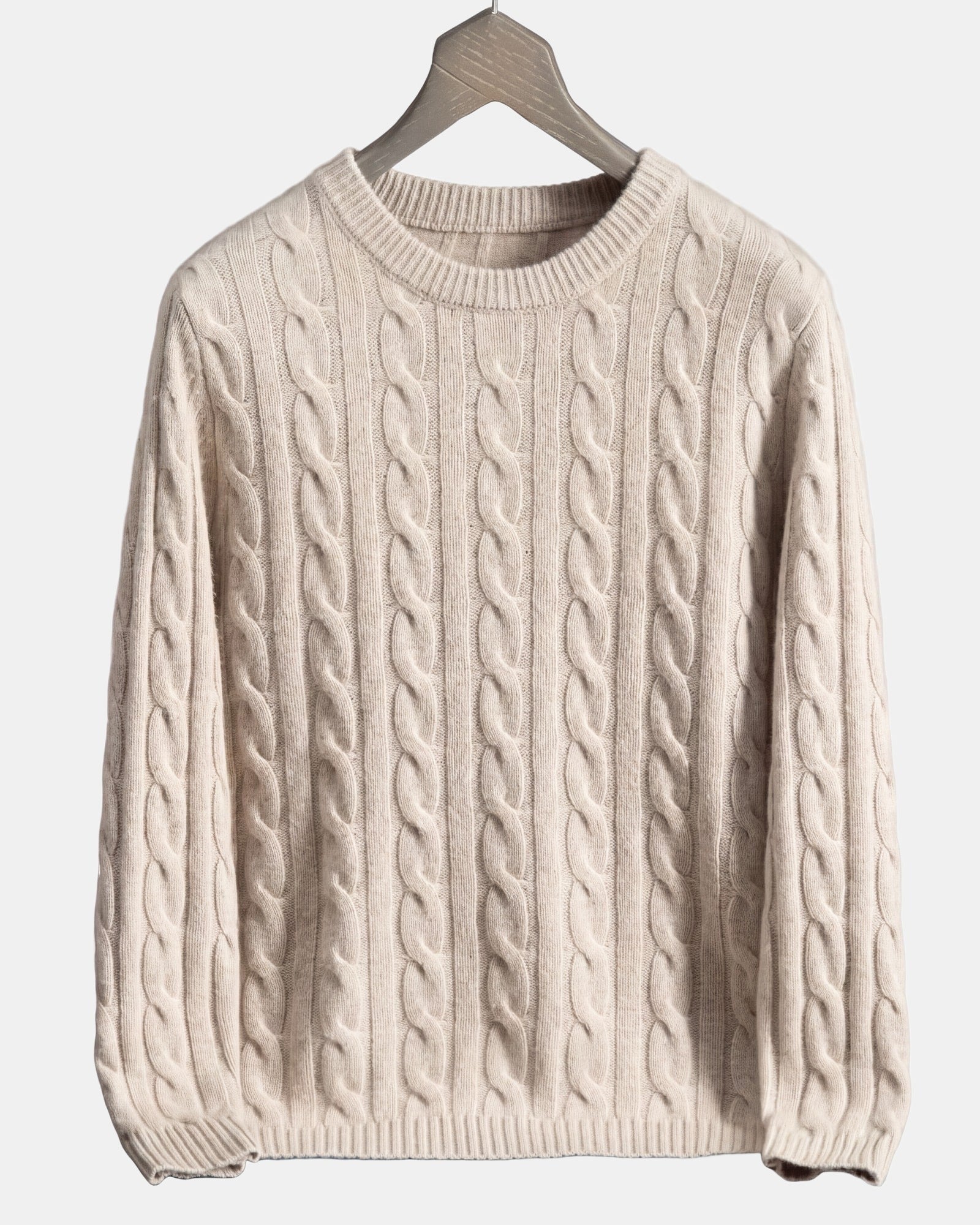 Men's Cashmere Sweater Barts Patterned Yellow Camel, photo studio