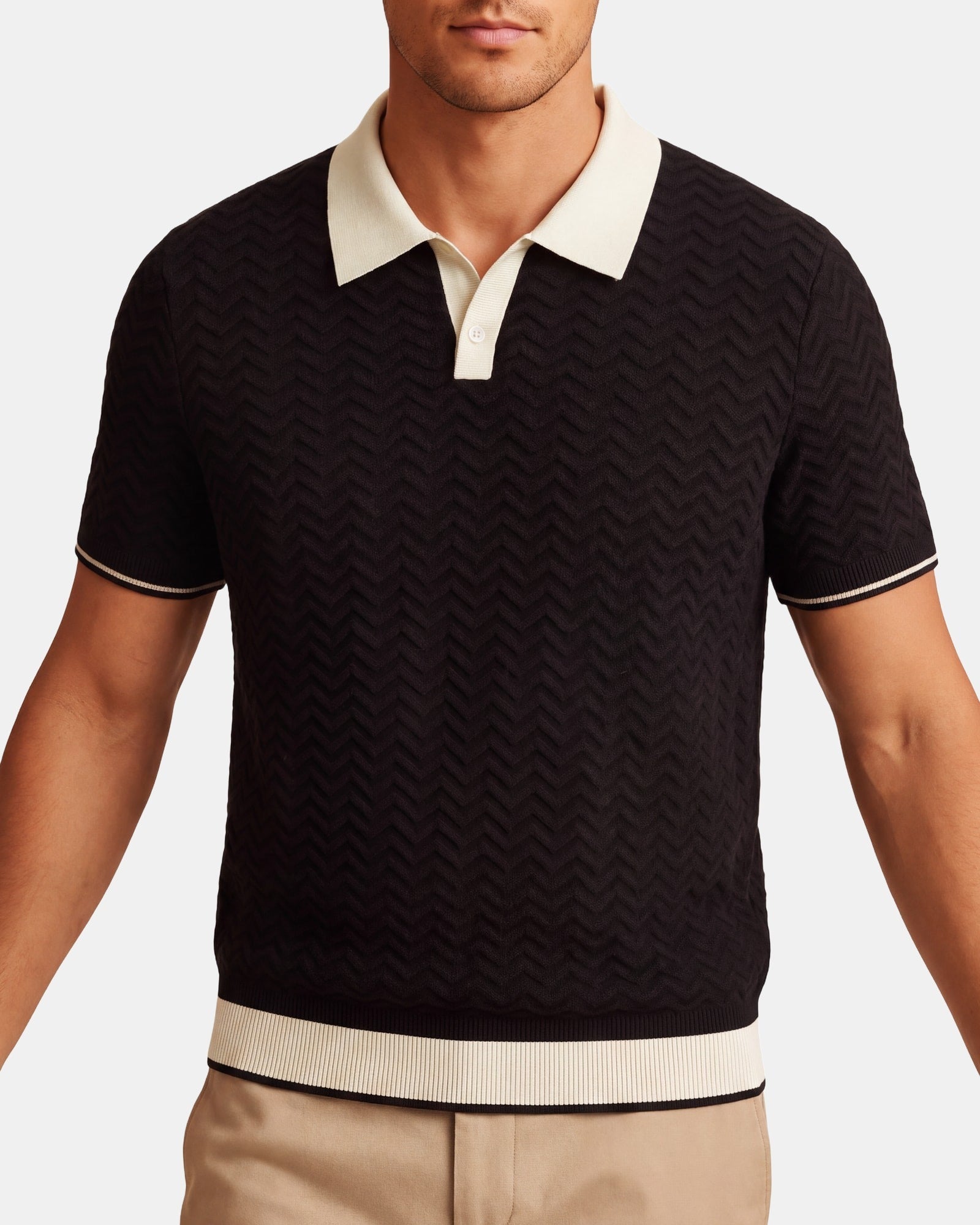 Luca Men's Polo Shirt, Riccio Fabric