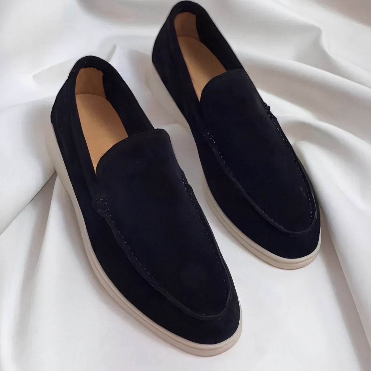 Elegant Loafers Black, photo studio