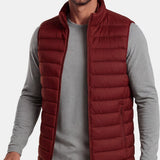 Brick-Colored Men's Vest, Down