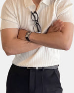 Monte-Carlo Ribbed Open Polo