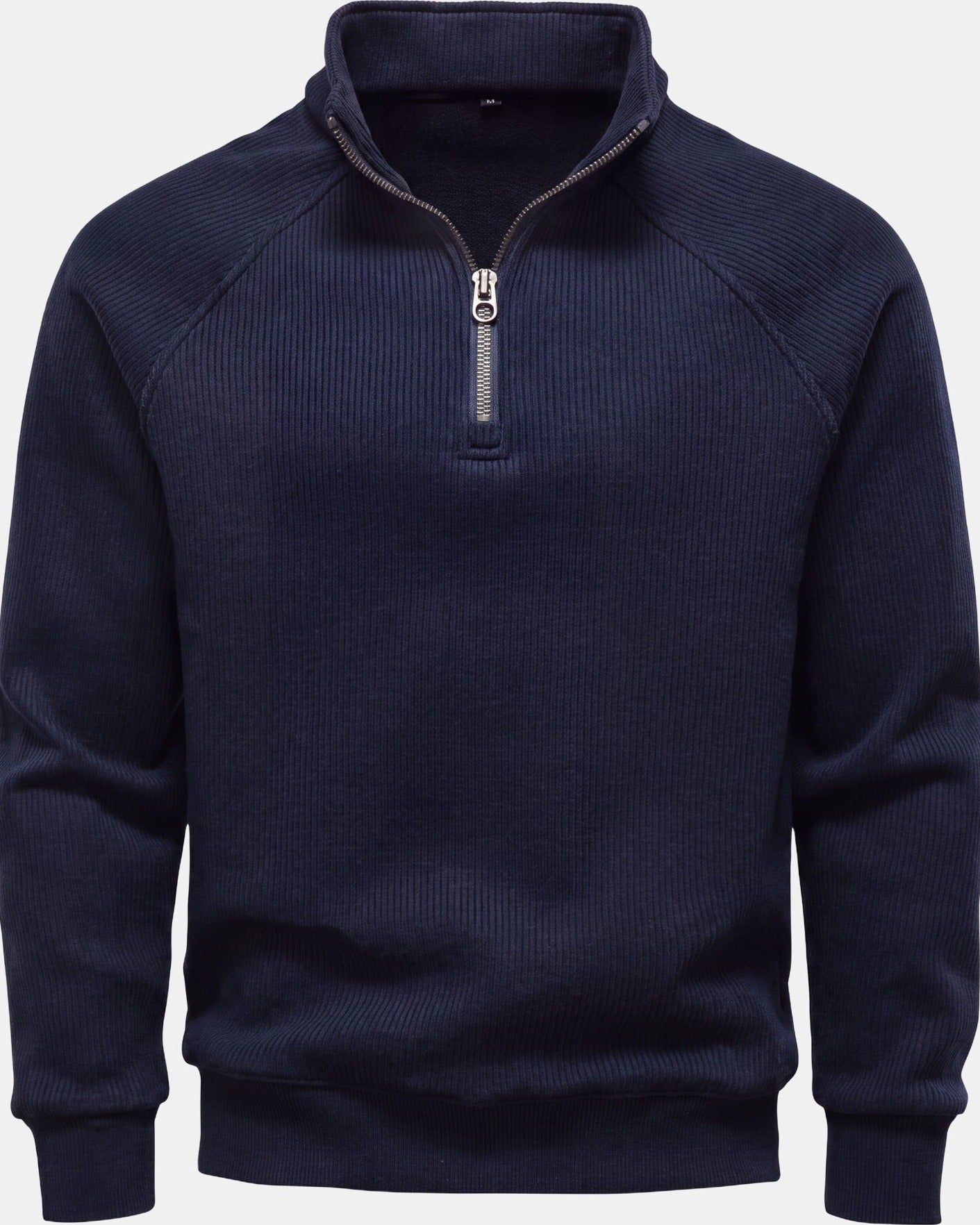 Krause Men's Denim Sweater Thermal Navy, photo studio
