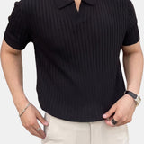 Monte-Carlo Ribbed Open Polo