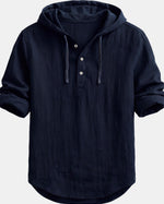 Signature Men's Linen Shirt, Hooded