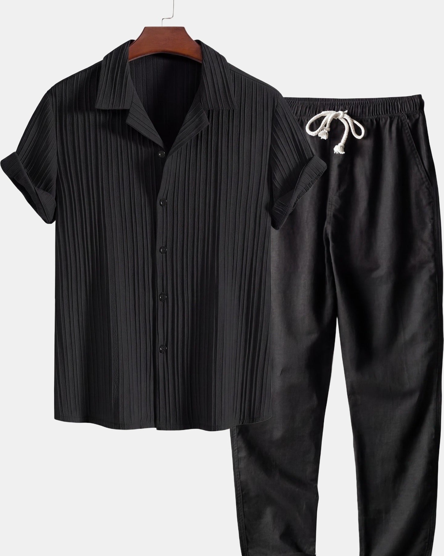 Cazel Men's Set Short Sleeve Black, photo studio