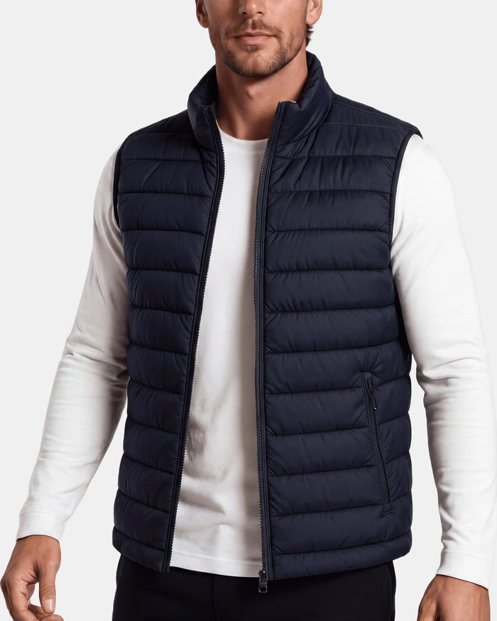 Men's Vest, Navy Down