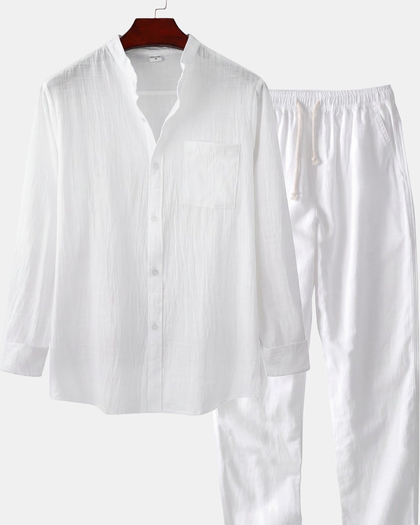 Cazel Men's Set Long Sleeve Belize White, photo studio