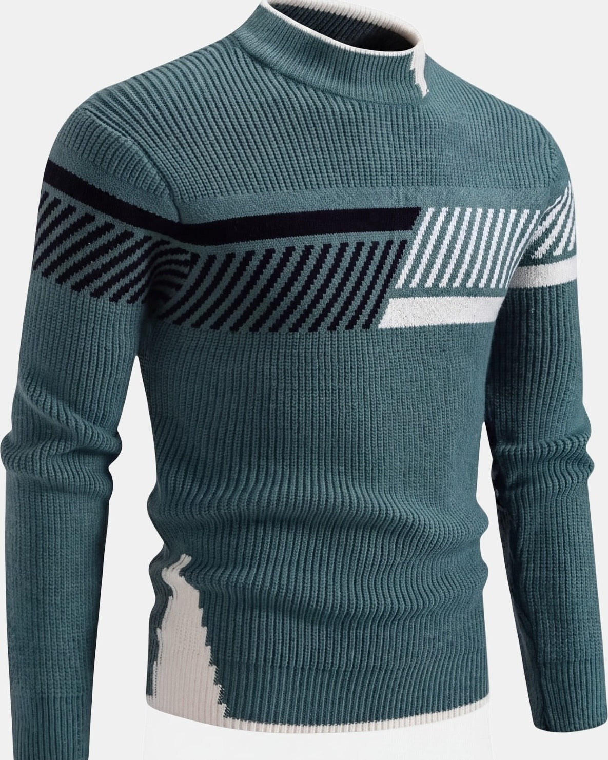 Men's Knit Sweater Premium Large Geometry, photo studio