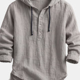Signature Men's Linen Shirt, Hooded
