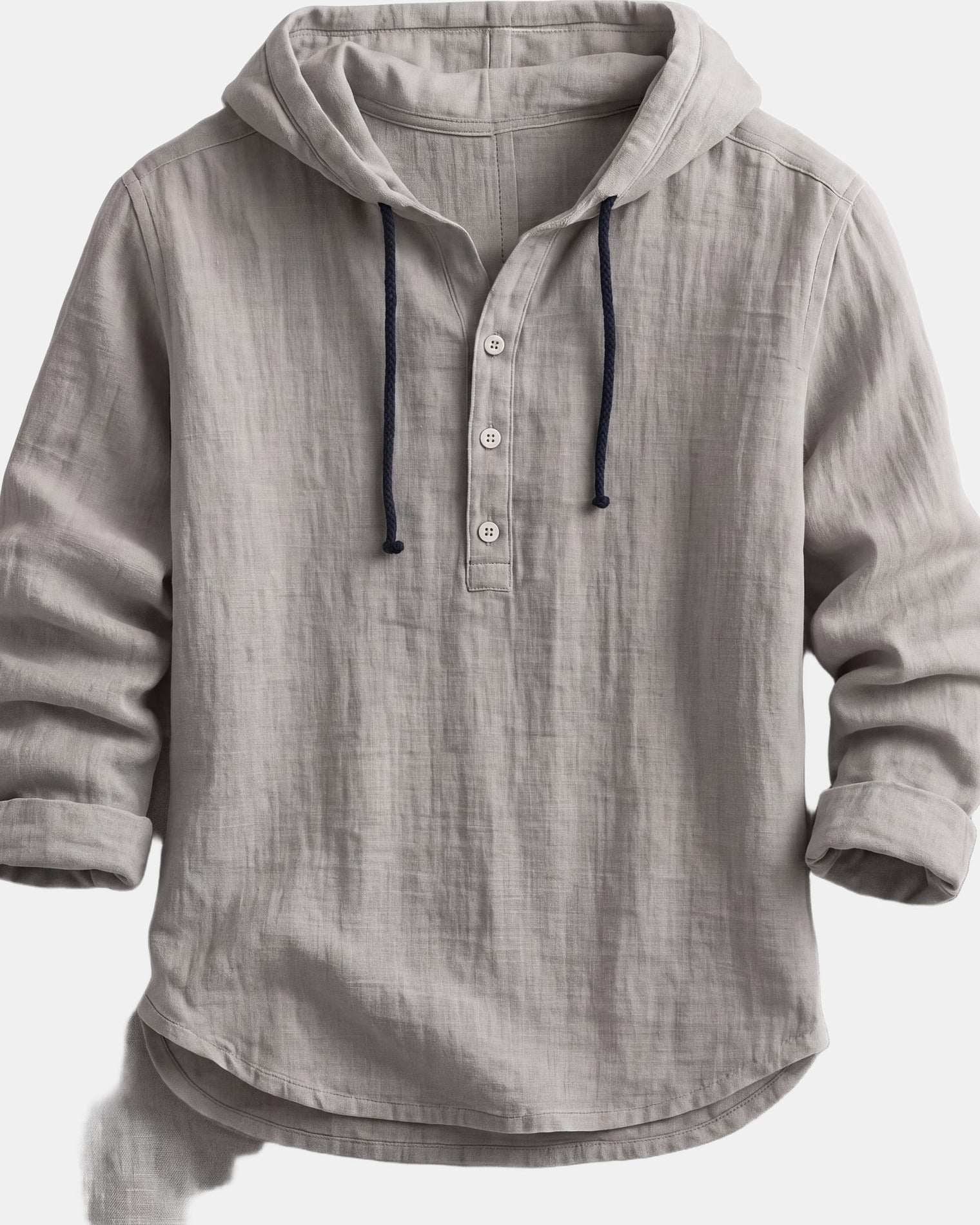 Signature Men's Linen Shirt Hooded Gray, photo studio